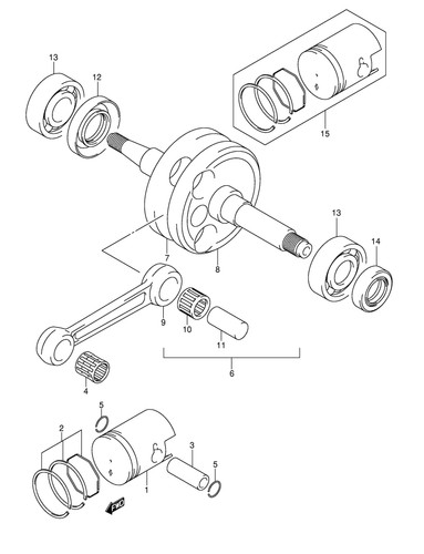 Suzuki genuine atv piston - suzuki,