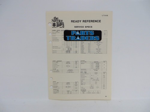 Suzuki quick reference - quick, service