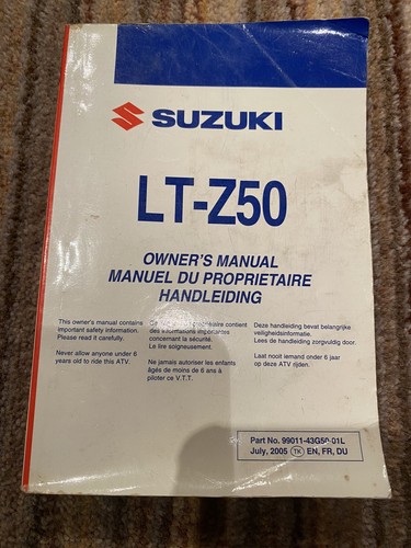 Suzuki z50 owners - -z50, manual