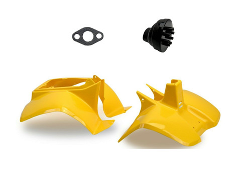 Front rear yellow plastics - yellow,