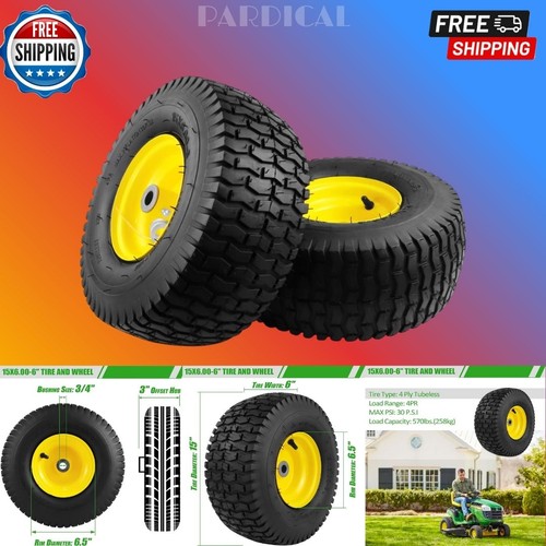 Mower front tires 15x6 for - mower,